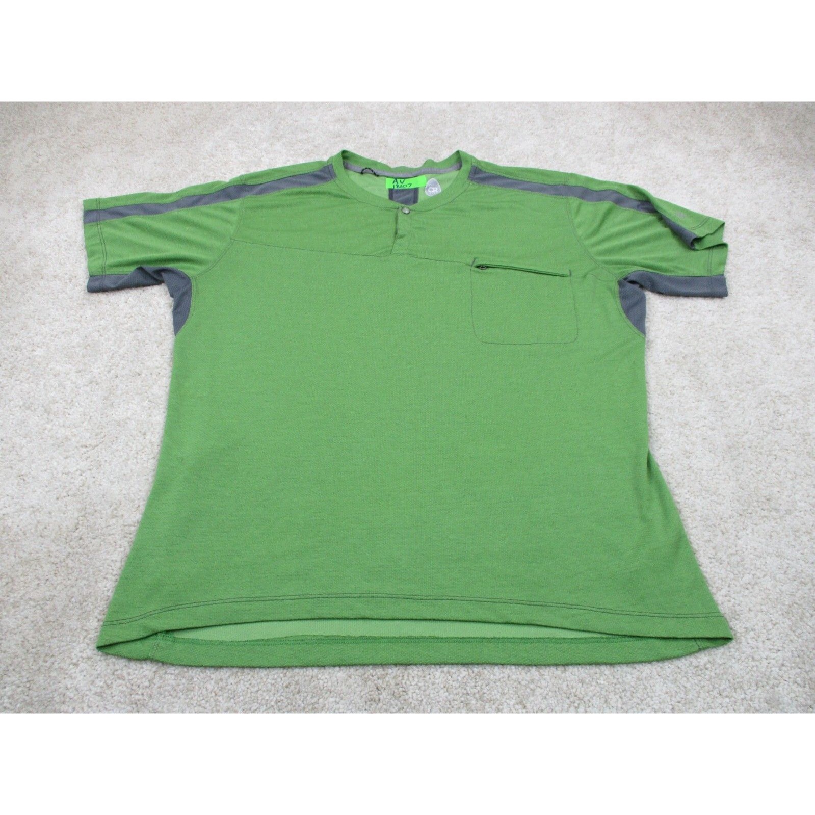 Club Ride Cycling Jersey Shirt Men Extra Large Xl Green Performance Mtb Bike